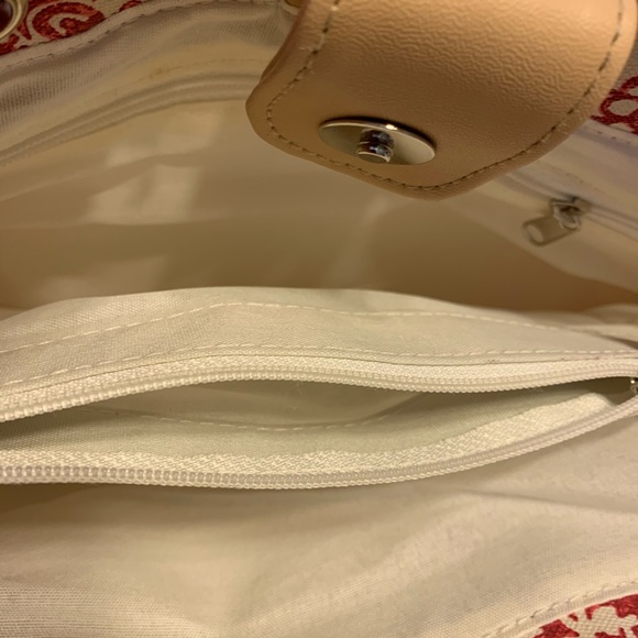 Beautiful canvas and burlap purse - Picture 7 of 8